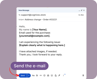 Screenshot showing send button